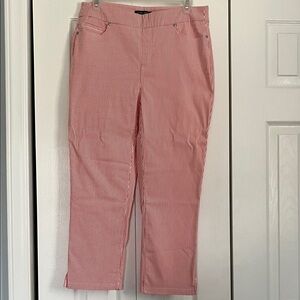 Mario Serrani Red and White Striped Pants